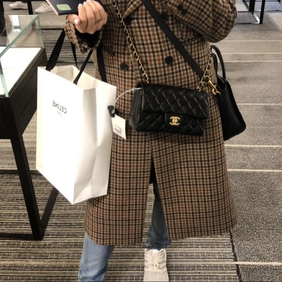 Chanel Classic Mini in Brushed Gold Material NWT - Picture 7 of 8